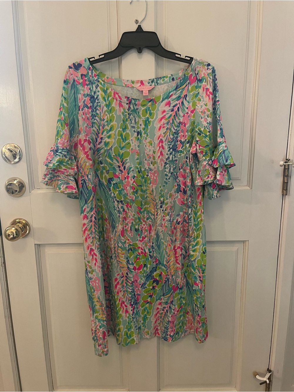 Lilly Pulitzer Floral Shift Dress - Pink, Green, Blue